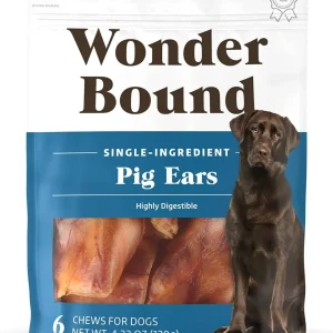 Wonder Bound Pig Ears Dog Treats, altamente digerible, mínimamente procesado