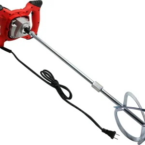 CXCESNS - Plataforma de perforación mezcladora de concreto portátil eléctrica de 2100 W, mezcladora de cemento portátil con varilla, ajuste de 6 velocidades 110v, adecuada para mezclar cemento, mortero, pintura